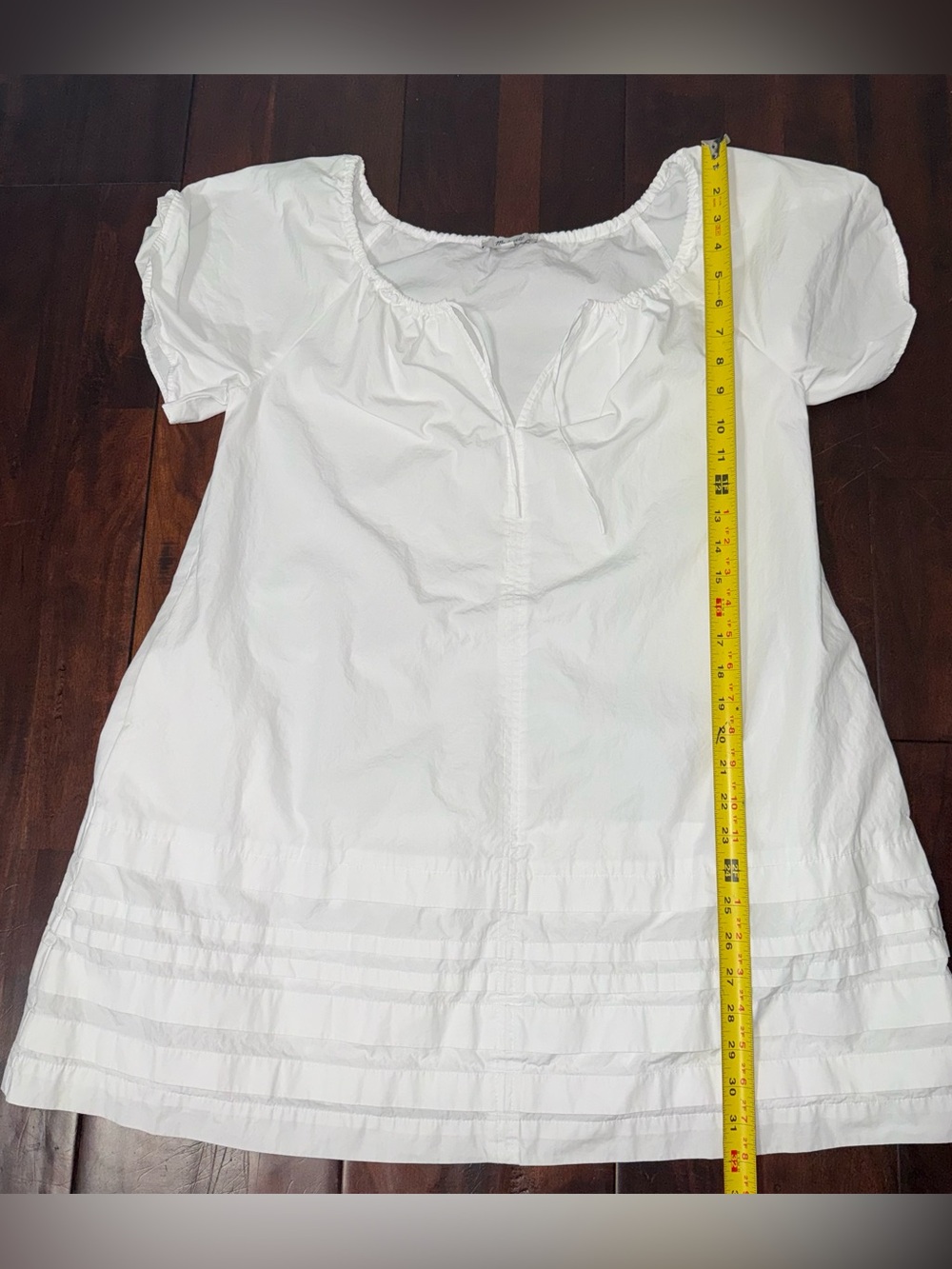Madewell White Poplin Flutter Sleeve Mini Dress Women’s Size Small Cotton - Picture 6 of 6